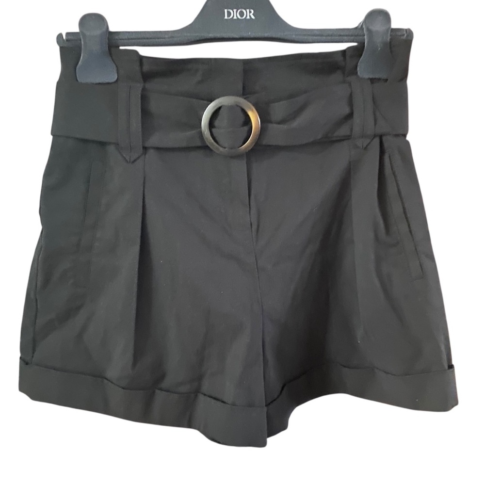 SEZANE New Rome Shorts Black High-Waist Tailored Size 34